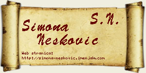 Simona Nešković vizit kartica